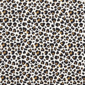 Babycord kleines Leomuster – wollweiss, 