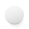 Bezogener Knopf, Classic Poly – weiss,  thumbnail number 1