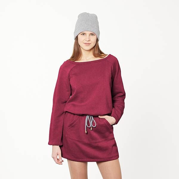 Sweatshirt angeraut Premium – bordeauxrot,  image number 5