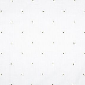 Baumwoll Voile Blumenstickerei & Lurex &ndash; weiss, 