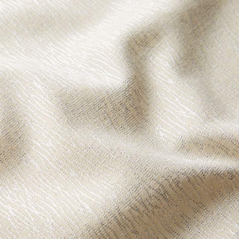 Bekleidungsjacquard glitzernde Schlangenlinien – weiss/silber, image number 2
