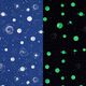 Dekostoff Canvas Planetarium Glow in the Dark – marineblau,  thumbnail number 1