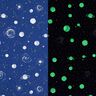Dekostoff Canvas Glow in the Dark Planetarium – marineblau,  thumbnail number 1