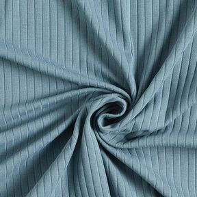 Rippenjersey uni – taubenblau, 