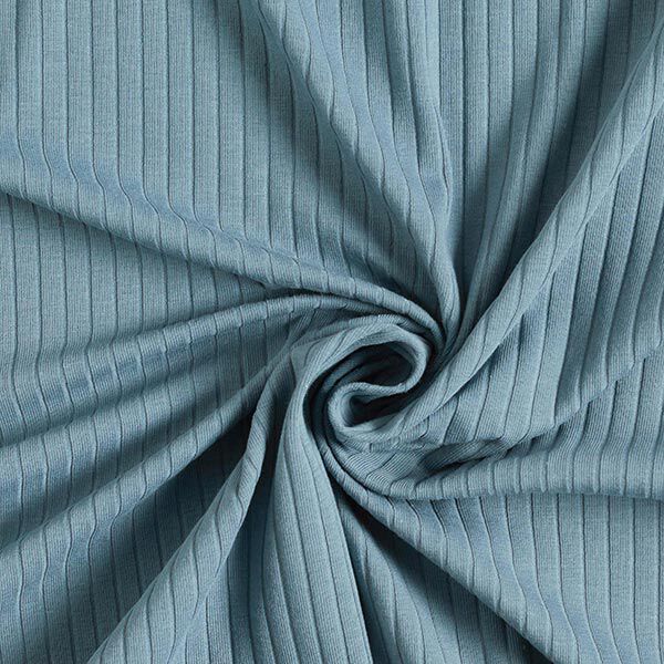 Rippenjersey uni – taubenblau,  image number 1