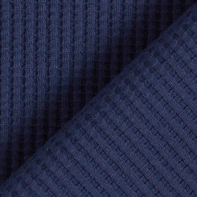 Baumwoll-Waffeljersey Uni – marineblau,  image number 3