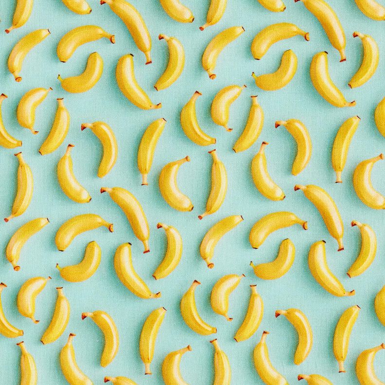 Baumwollstoff Popeline Bananen – eukalyptus/sonnengelb,  image number 1