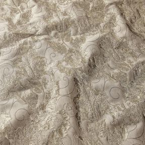 Bekleidungsjacquard Brokat Blumen – taupe, 