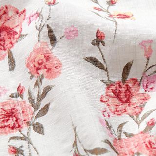 Baumwoll-Viskose-Mix bezaubernde Wildblumen – weiss, 