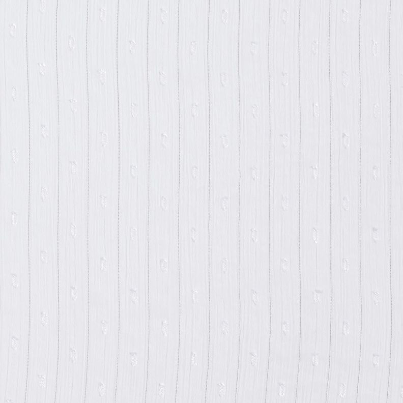 Chiffon Dobby Metallic Nadelstreifen – weiss/silber metallic,  image number 1