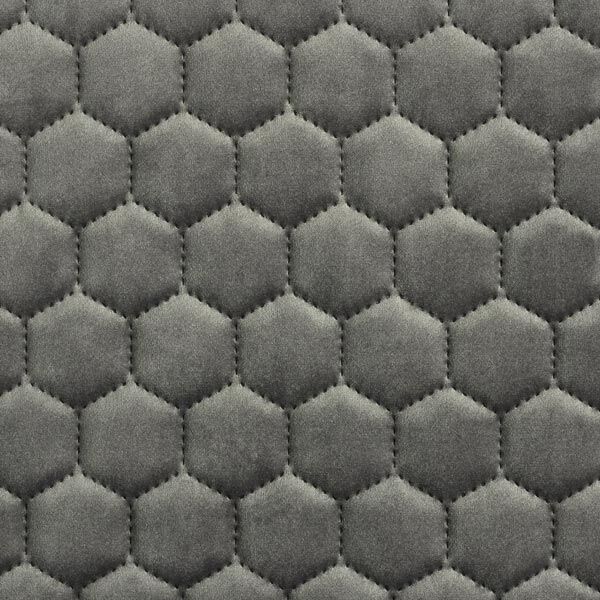 Polsterstoff gesteppter Samt Waben – anthrazit – Muster,  image number 1