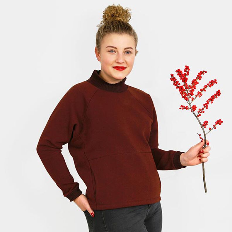 FRAU BETTI Fledermaussweater mit Bauchtasche und Stehkragen | Studio Schnittreif | XS-XXL,  image number 7