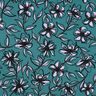 Romanit Jersey Blumen – petrol/flieder,  thumbnail number 1