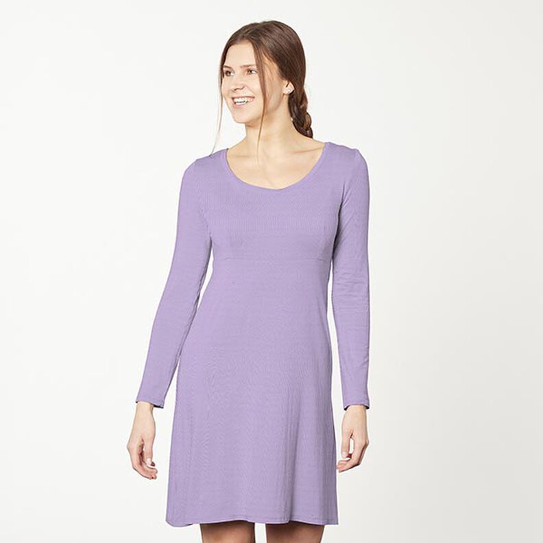 Baumwolljersey Medium Uni – flieder,  image number 6