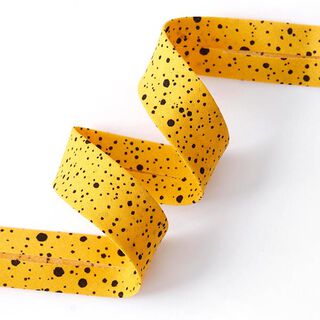 Schrägband Kleckse [ 20 mm ] – orange/schwarz, 