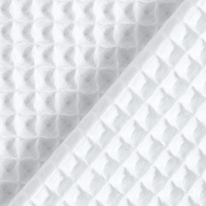 Waffelpiqué große Waben – weiss,  image number 4