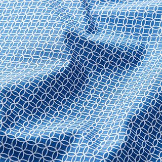 Baumwollstoff Cretonne kleines Kachelmotiv – blau, 