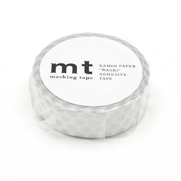 Washi Tape Punkte 1 – weiss/silber | Masking Tape,  image number 2
