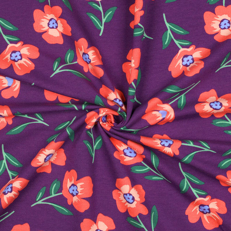 Sweatshirt angeraut Blumen | by Poppy – rotlila/hummer, image number 3