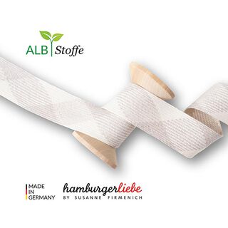 Bio Flechtkordel Twist Me Flat [ 35 mm ] | Albstoffe – wollweiss, 