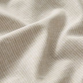Leinen-Baumwoll-Mix schmale Streifen – helltaupe/weiss, 