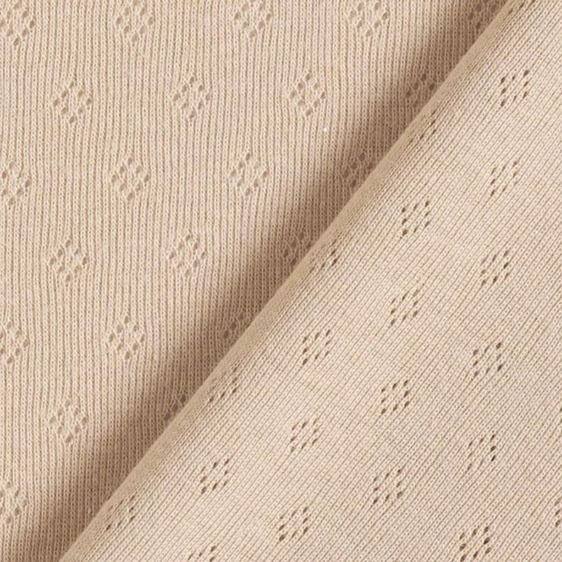 Feinstrickjersey mit Lochmuster – beige,  image number 4