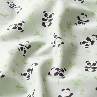 Baumwollstoff Cretonne Knuddel Panda – grün, 