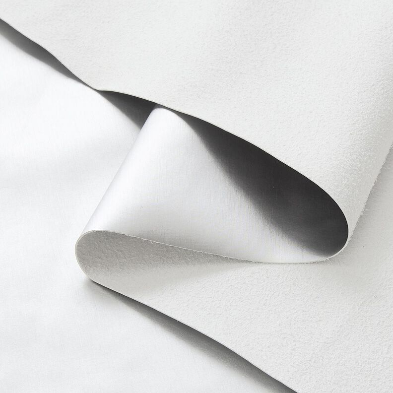 Polsterstoff Lederimitat schimmernd – silber metallic,  image number 7