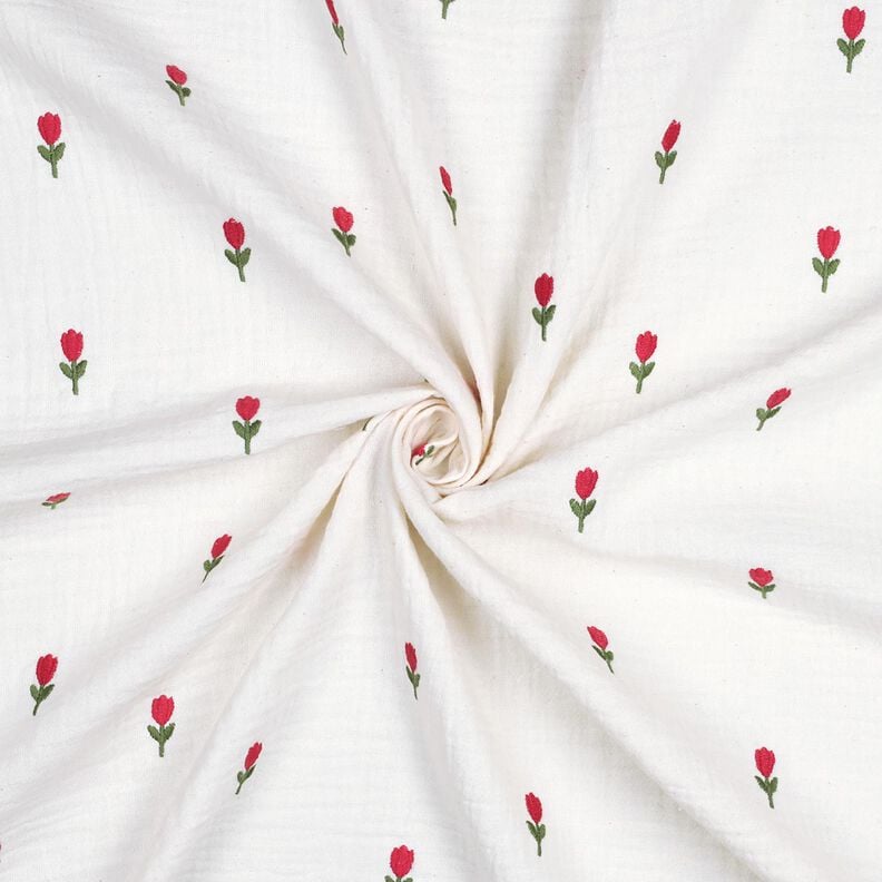Musselin Tulpenstickerei &ndash; creme,  image number 3
