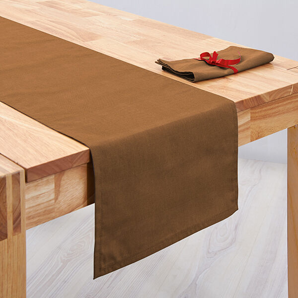 Dekostoff Canvas  – braun | Reststück 50cm