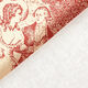 Dekostoff Halbpanama Toile de Jouy – kirschrot/creme,  thumbnail number 4