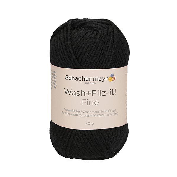 Wash+Filz-it! Fine, 50g (0101) - schwarz | Schachenmayr,  image number 2