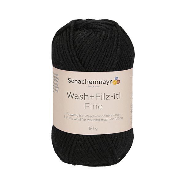 Wash+Filz-it! Fine, 50g (0101) - schwarz | Schachenmayr, image number 2