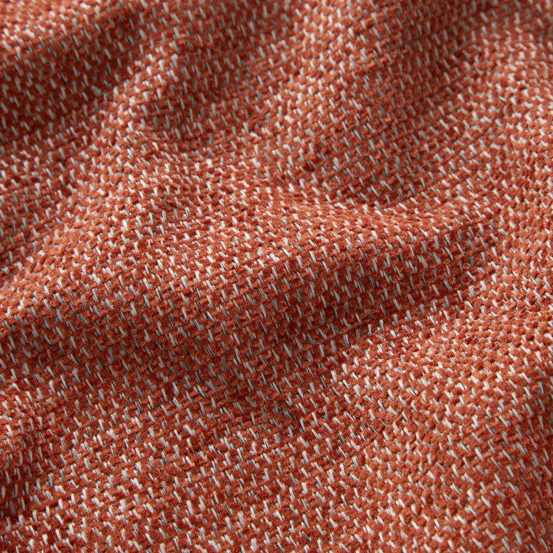 Polsterstoff Chenille Melange – terracotta/silbergrau, image number 2