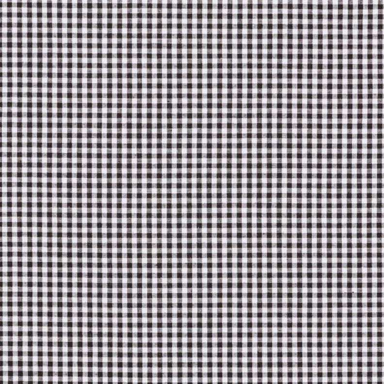 Baumwollpopeline Kleines Vichykaro, garngefärbt – schwarz/weiss,  image number 1