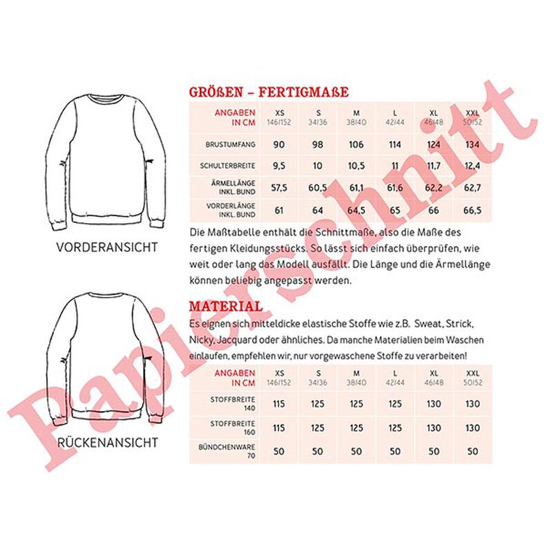 FRAU DENIZ zeitloser Sweater mit Bündchen | Studio Schnittreif | XS-XXL,  image number 8