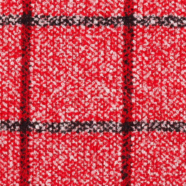 Mantel-Bouclé Karo – rot,  image number 1