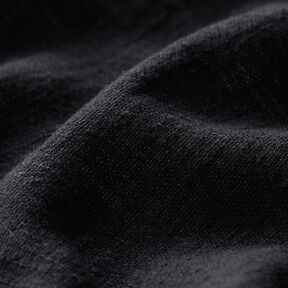 Baumwollstoff Leinenoptik – schwarz, 