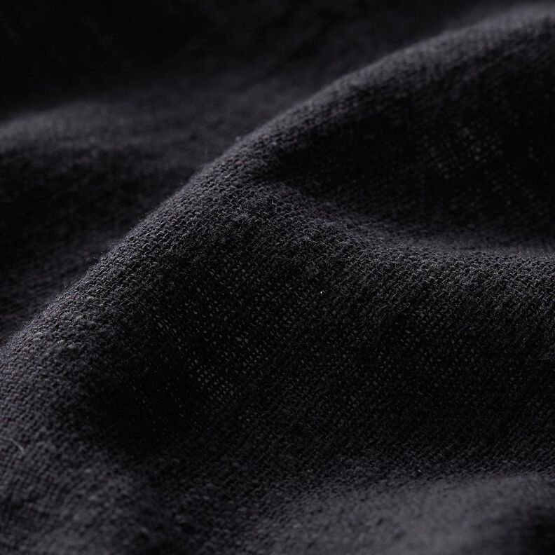 Baumwollstoff Leinen-Optik – schwarz,  image number 2