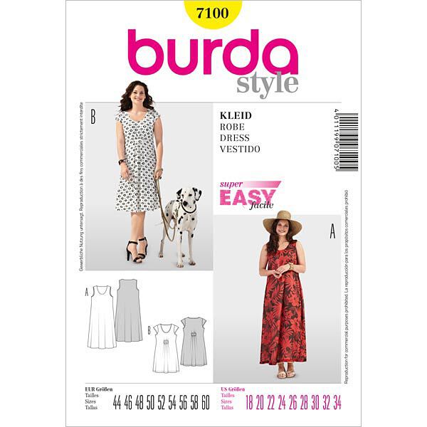 Plus-Size Sommerkleid | Burda 7100 | 44-60,  image number 1