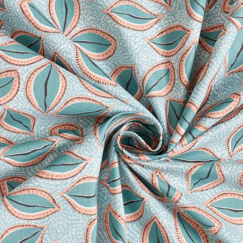 Baumwollstoff Cretonne kunstvolle Blätter – eukalyptus,  image number 3