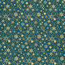 Baumwollstoff Popeline große Sterne – blautanne/gold,  thumbnail number 6