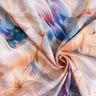 Viskosestoff Blumen und Wellen Digitaldruck – apricot/flieder,  thumbnail number 3