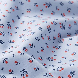 Baumwollpopeline Mini-Tulpen – babyblau, 