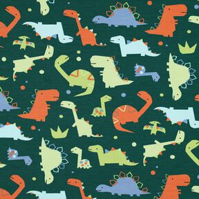 Sommersweat Dinos | Poppy Fabrics – blautanne/hellgrün, 