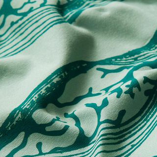GOTS Baumwolljersey Wellen | Tula – pastellgrün, 