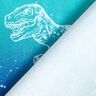 Baumwolljersey Dino Outlines | Glitzerpüppi – blaulila/pfefferminz,  thumbnail number 4