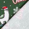 French Terry Sommersweat Weihnachtsmann und Lama | Glitzerpüppi – tannengrün/chili,  thumbnail number 4