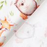 Baumwollstoff Perkal Waldtiere – weiss/hellbraun,  thumbnail number 4