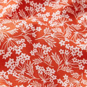 Baumwollstoff Cretonne kleine Dolden – terracotta, 